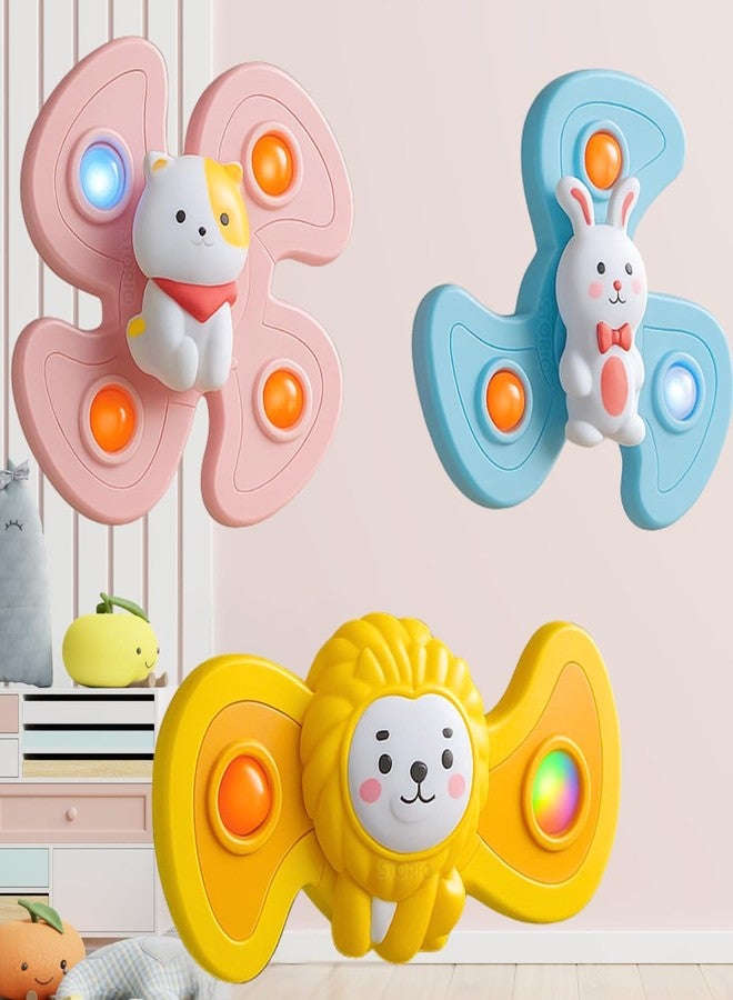 Storio Suction Spinner Toys for Babies & Toddlers - Cute Animal Fidget Toys with Strong Suction | Sensory Montessori Toys for Kids 0-5 Years | Travel-Friendly Baby Toys - Image 1